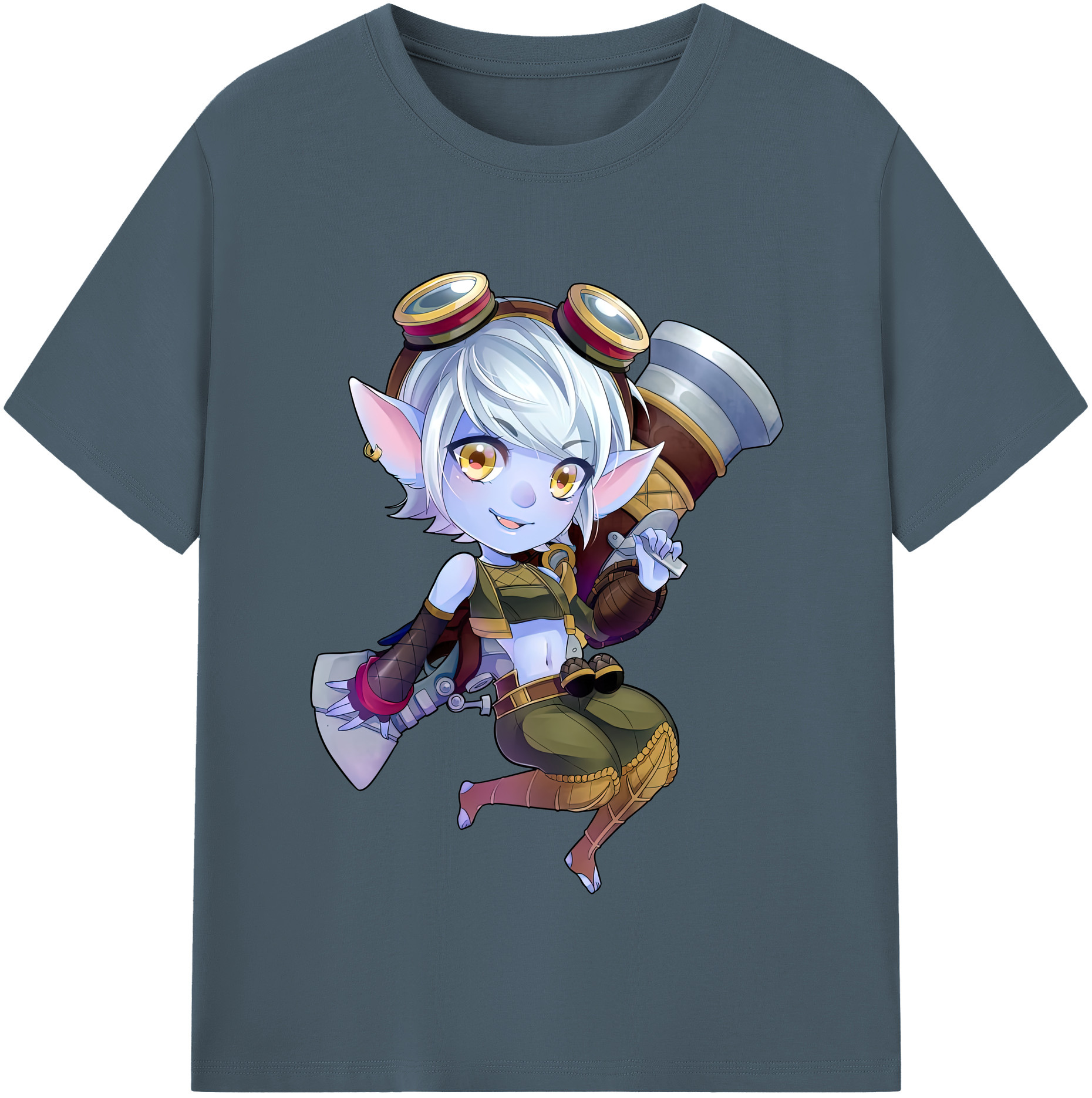 リーグ・オブ・レジェンド League of Legends LOL 綿100％半袖Tシャツ（フロントプリント）